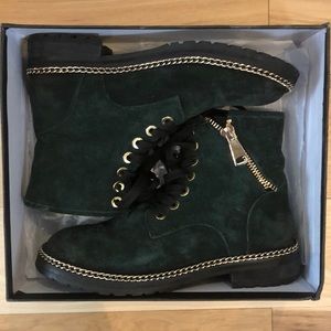Forest green ankle boots